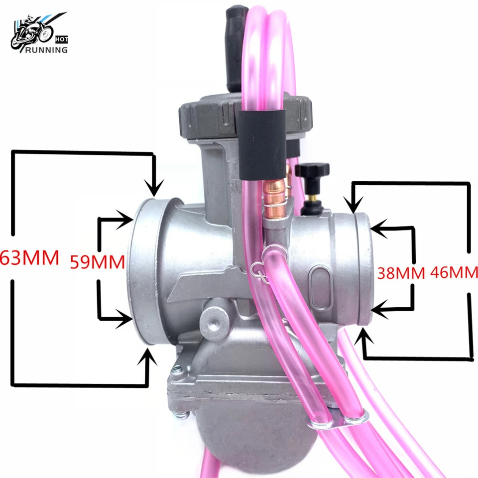 PWK38 38mm Carburetor & Air Filter For 1978-2002 Yamaha YZ250 1980-1981 YZ465 - Image 4 of 4