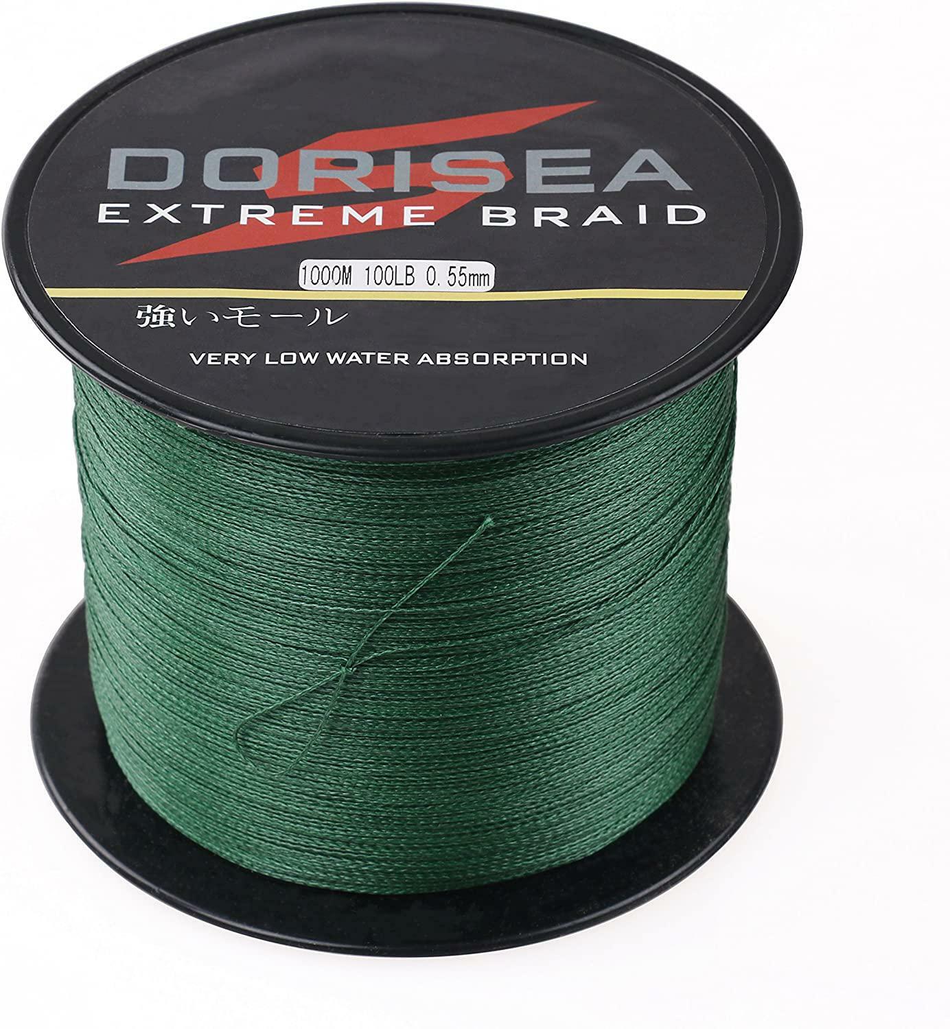 Dorisea Extreme Braid 100 Pe Moss Green Braided Fishing Line 109Yards
