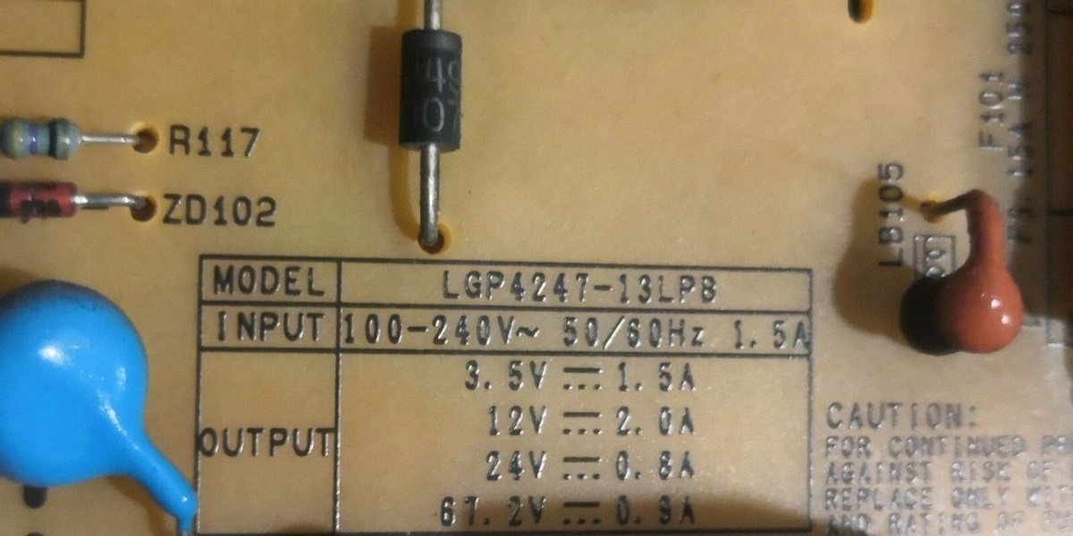 PIECES DETACHEES: Carte d'alimentation Tv Lg 47LN5400 EAX64905301 P42-13PL1 - D'occasion en très bon état
