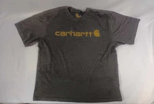 Carhartt Loose Fit Gray Spell Out Logo Gray Shirt Men’s Size Large