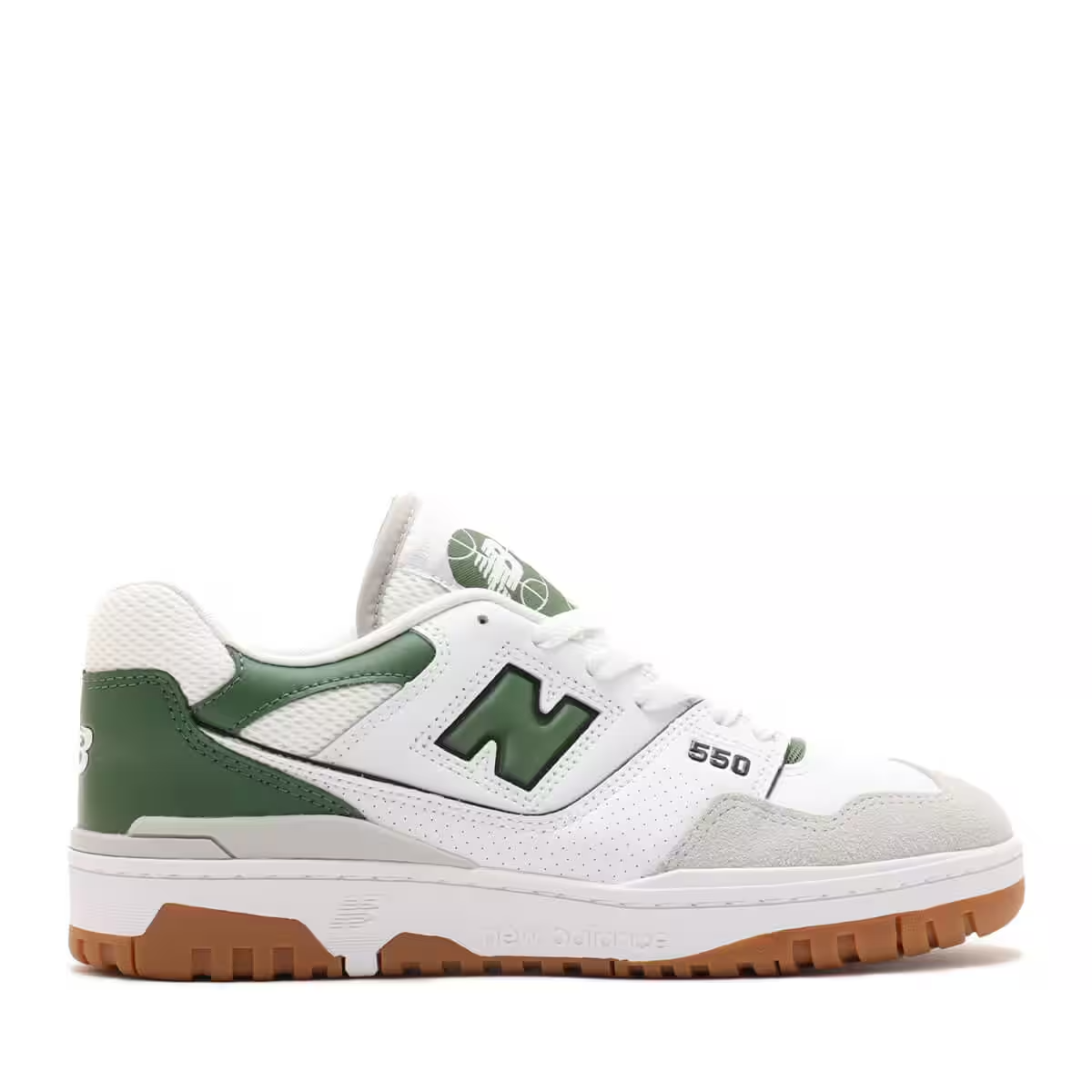 BB550ESB] New Balance 550 Men's White Green Gum Sneakers