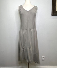 Dylan Taupe Knit Long Maxi Sun Dress High-Low Hem Size Large