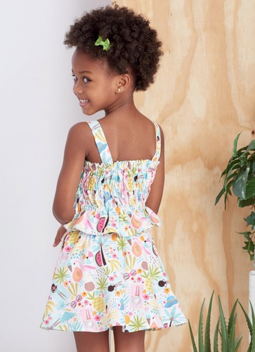 Toddlers Childs Girls Dress Top & Skirt Size 3-6 yrs Easy-To-Sew Sewing Pattern - Picture 7 of 12