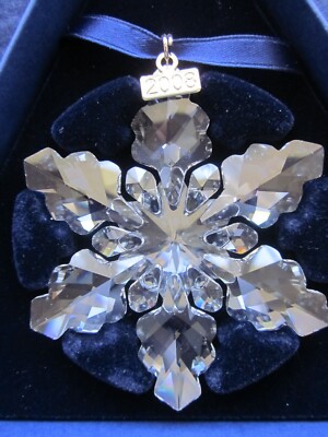 Swarovski Crystal Christmas Ornament 2008 Annual Large Snowflake