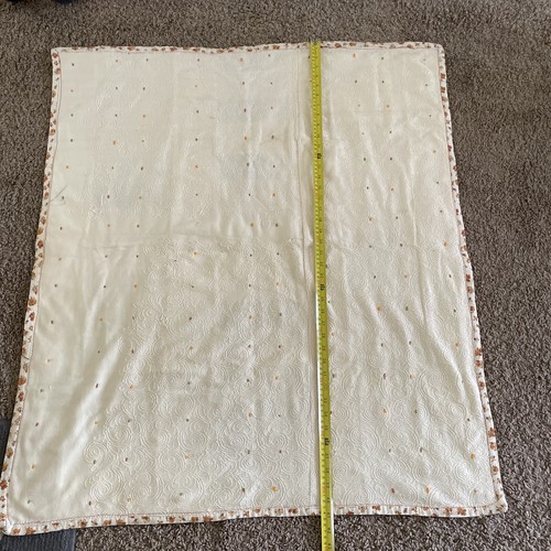 Trapunta coperta bambino tessuto trapuntato vintage, 41"" X 36"" multicolore, design annodato - Foto 7 di 8