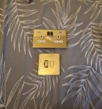 Gold Usb 13amp Double Socket X 2.  Golf Fuse Spur X 2 . All Brand New 