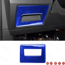 Blue Carbon Fiber Interior Driver Side Storage Cover Trim For BMW X1 F48 2016-18
