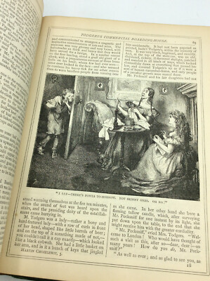 CHAPMAN & HALL 19th CENT. LEATHER BOUND SET OF CHARLES DICKENS - F