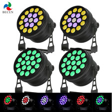 4pcs 19X12W 4IN1 RGBW LED Par Can Light 3 Rings Individual Control DMX512 RDM