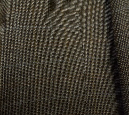 PERRY ELLIS PORTFOLIO Mens Size 44XL Brown & Gray Plaid Wool Blazer Sport Coat - Picture 4 of 6
