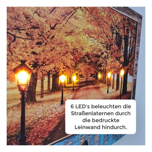 Schlüsselbrett LED Holz Flur Leinwand Schlüssel Board Halter Leiste Garderobe - Bild 3 von 7