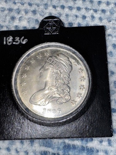 1836  AU+ Capped Bust Half Dollar - Picture 3 of 4