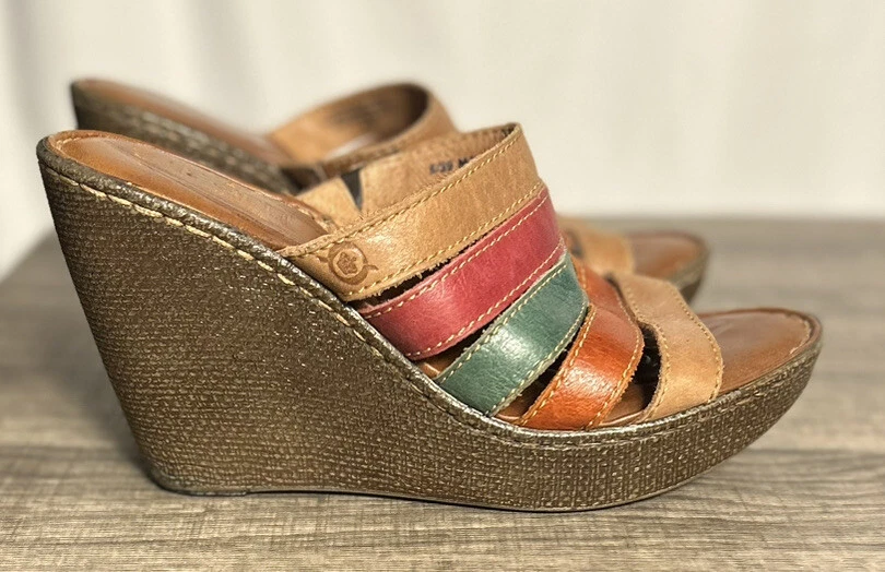 Born womens wedge sandals clearance