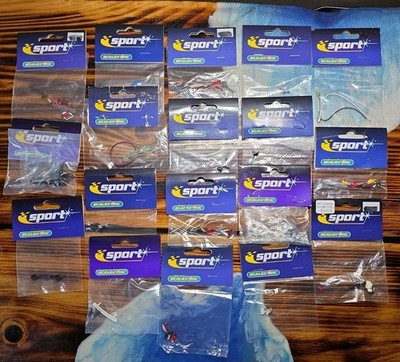 Misc. Lot Of 18 Scalextric Slot Car Parts Mirrors Wires Braids More ALL NIP