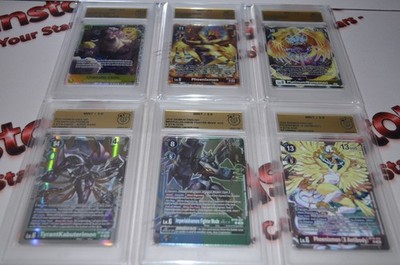 14x Slap Lot / 6x Digimon - 4x Pokemon - 3x One Piece - 1x Yu-Gi-Oh / GSG Graded