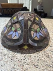 Vintage Tiffany style Stained Glass 15.5”x14.25”x6.5” Chandelier Lamp Shade
