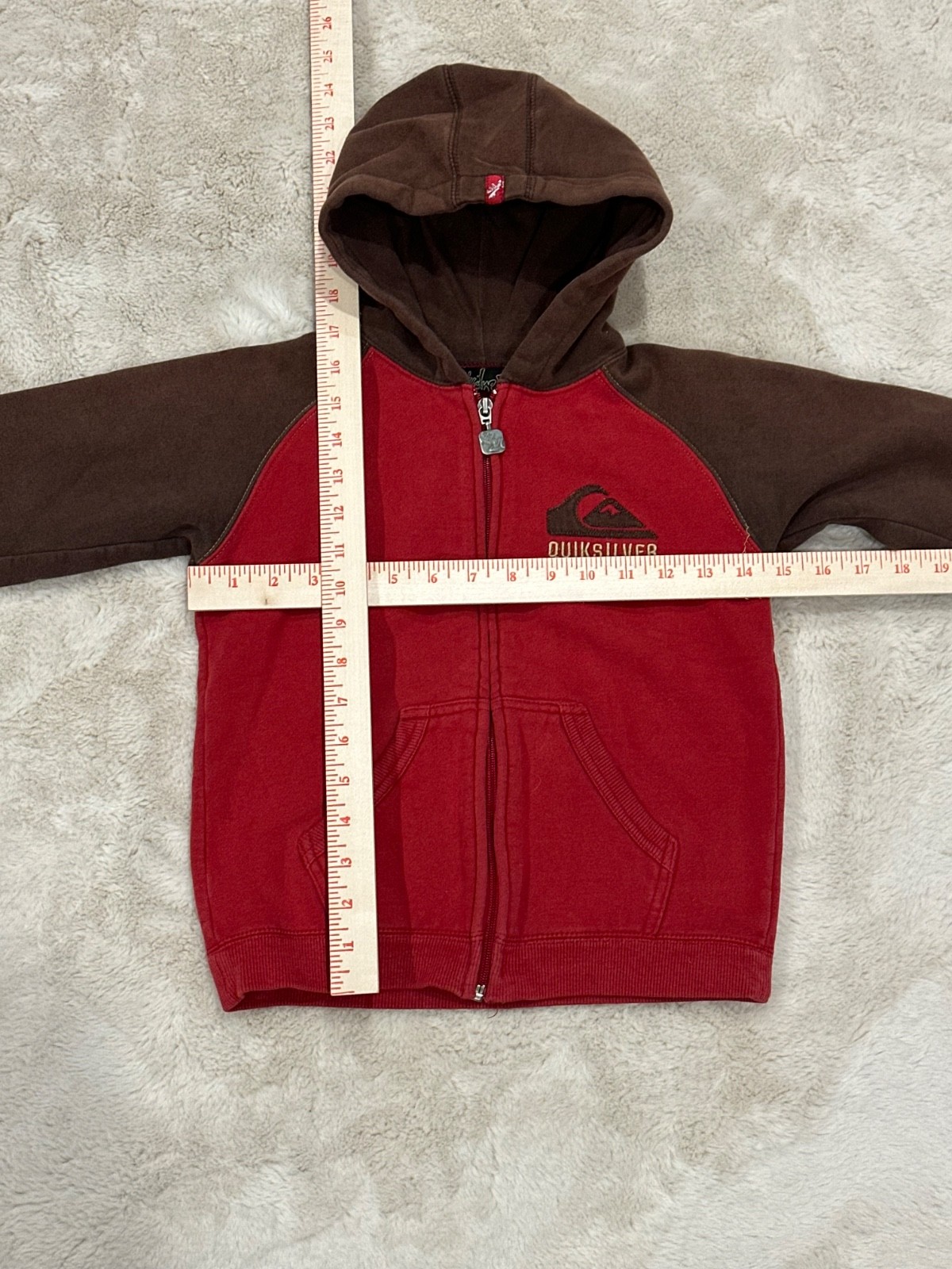Rare Vintage Y2K Quicksilver 2-Tone Full Zip Hoodie Size T4 Surfwear image 8