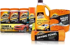Bundle of Armor All Car Wash Kit+ Armor All Protectant, Glass and Cleaning Wipes