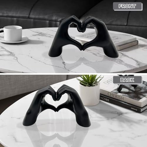 Heart Hands Sculpture Aesthetic Love Decor for Living Room Bedroom 1PC Black