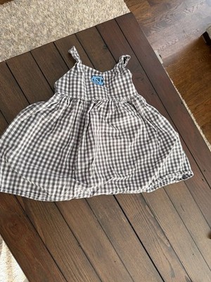 Girls Toddler Garb Charcoal North Carolina Tar Heels Cara Woven Gingham Dress