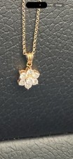 18k gold Necklace And Real Diamond Pendant