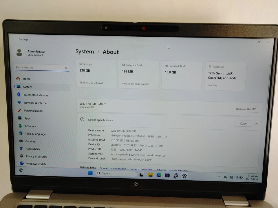 Dell Latitude 5330 Core i7-1265U 1.80GHZ 16GB 256GB , Nvme Windows 11 - Imagen 2 de 4