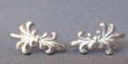 Sterling Silver Earrings Fleur de Lis Signed BJC FRED Designer Samuel Benham — photo 4
