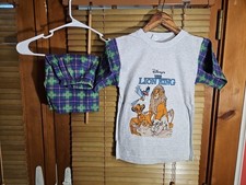 Vintage 90s Disney Lion King Movie Promo 2 Pc Set Outfit Tee Shorts Kids Youth 1