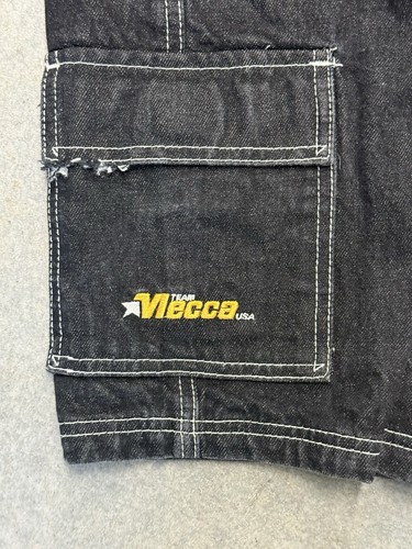 Vintage Y2K Mecca Loose Fit Cargo Carpenter Pants Logo Youth Size 20 30x31 - Picture 6 of 12