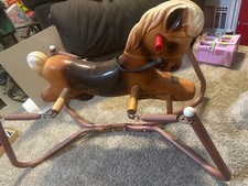 Vintage Antique "Wonder Horse" 4-Springs Rocking Bouncing Horse Vintage