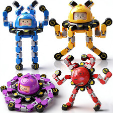 Easter Basket Stuffers Gifts for Kids Boys Girls 4Pcs Transformable Fidget Spinn