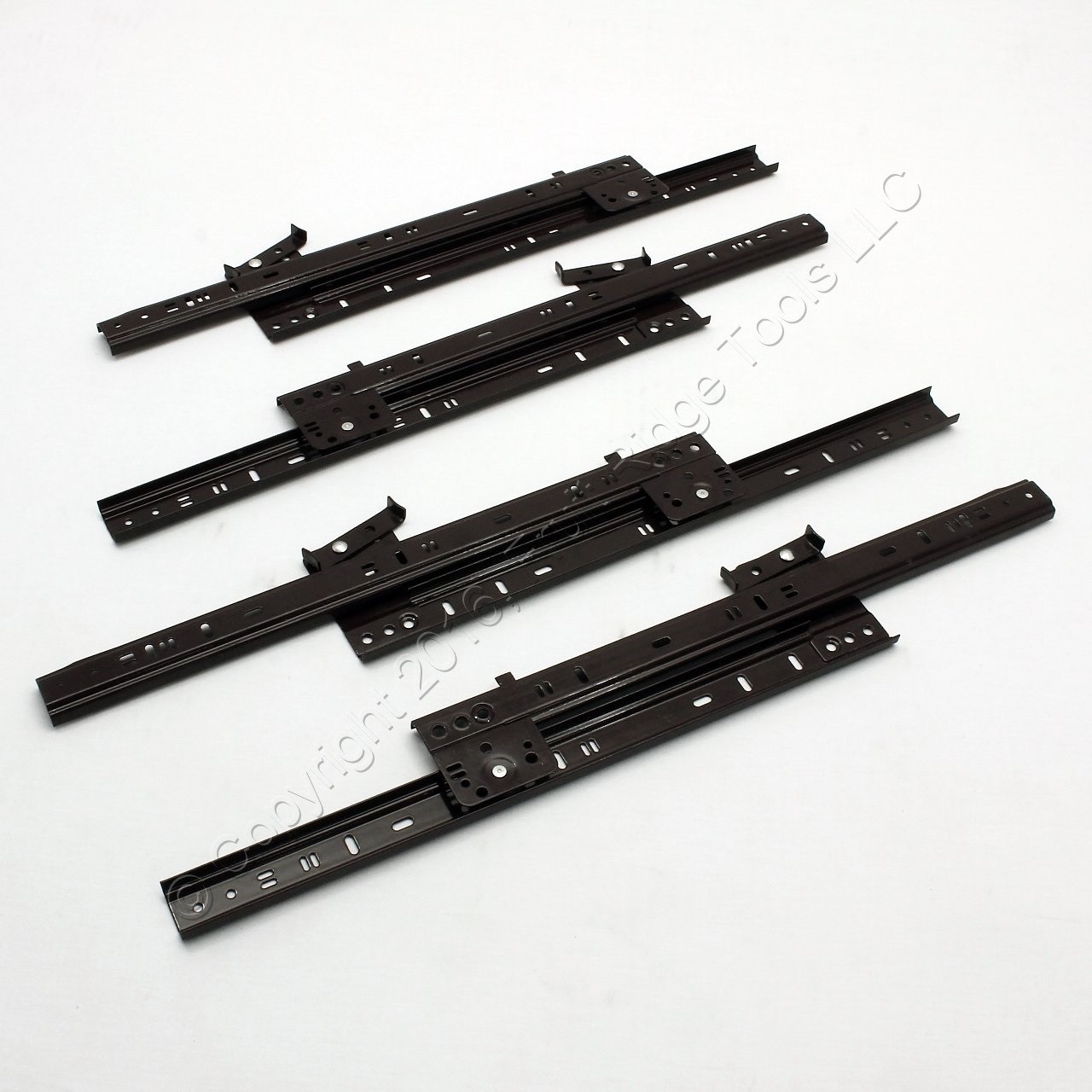 2 PAIR 14" Side Mount 80-lb Load Capacity 3/4 Extension Cabi