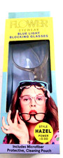 Flower Eyewear Blue Light Blocking Glasses, Style Hazel, Crystal Blush