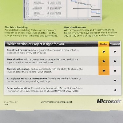 Microsoft Project Standard 2010 (Retail) (1 Computer/s) - Full