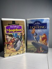 Walt Disney Masterpiece Collection VHS The Jungle Book (1997) & The Lion King 