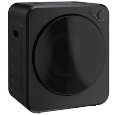 HOMCOM Portable 4kg Front Load Laundry Dryer with 2 Power Modes, Black