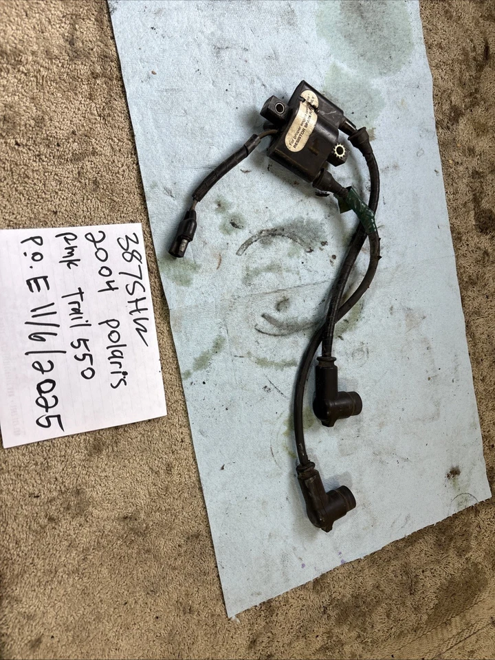 2004 Polaris RMK trail 550 ignition coil spark plug wires 387 - Image 2 of 4