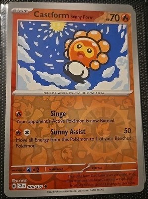 Castform Sunny Form 020/191 Sv08: Surging Sparks Reverse Holo