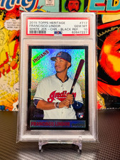 Francisco Lindor 2015 Topps Heritage Rookie Chrome Black Refractor /66 PSA 10