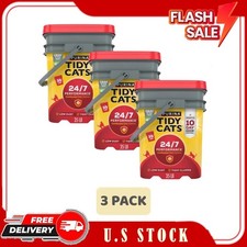 3 Pack Purina Tidy Cats 24/7 Clumping Cat Litter, Low Dust, Deodorizing, 35 lb