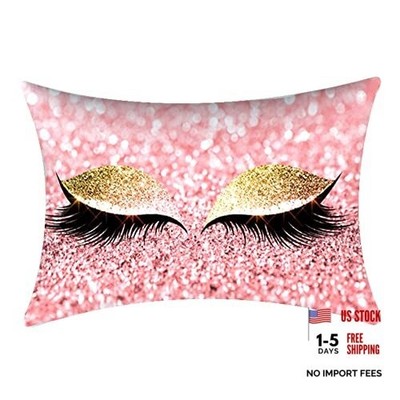 DEWIN Eyelashes Pillow - Home Decorative Throw Pillow Covers Pair of Shinning M