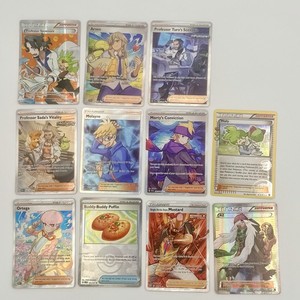 Pokemon TCG Full Art Trainer Supporter Lot x11 Arven Mustard Wally AZ Ortega