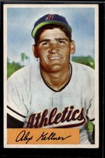 1954 Bowman Baseball Alex Kellner #51 Philadelphia Athletics VG-EX