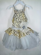 Costume Gallery Girls Small White Cream Tulle Holiday Dance Sleeveles Dress
