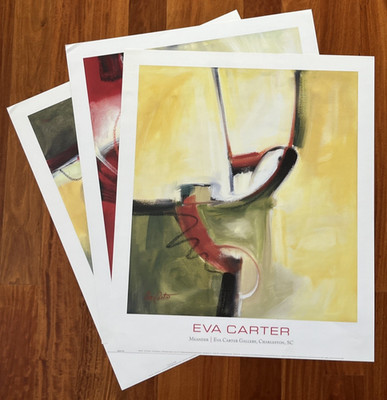 Set of 3 Art Prints Eva Carter Daybreak Intangible Meander 23'' x 19 1/2''