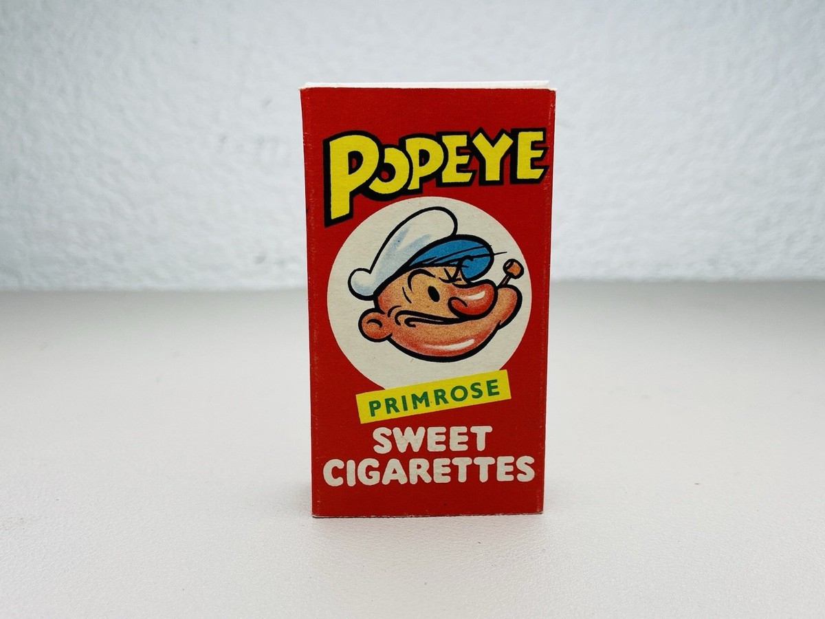 1960'S POPEYE PRIMROSE SWEET CIGARETTES CARD BOX Rare
