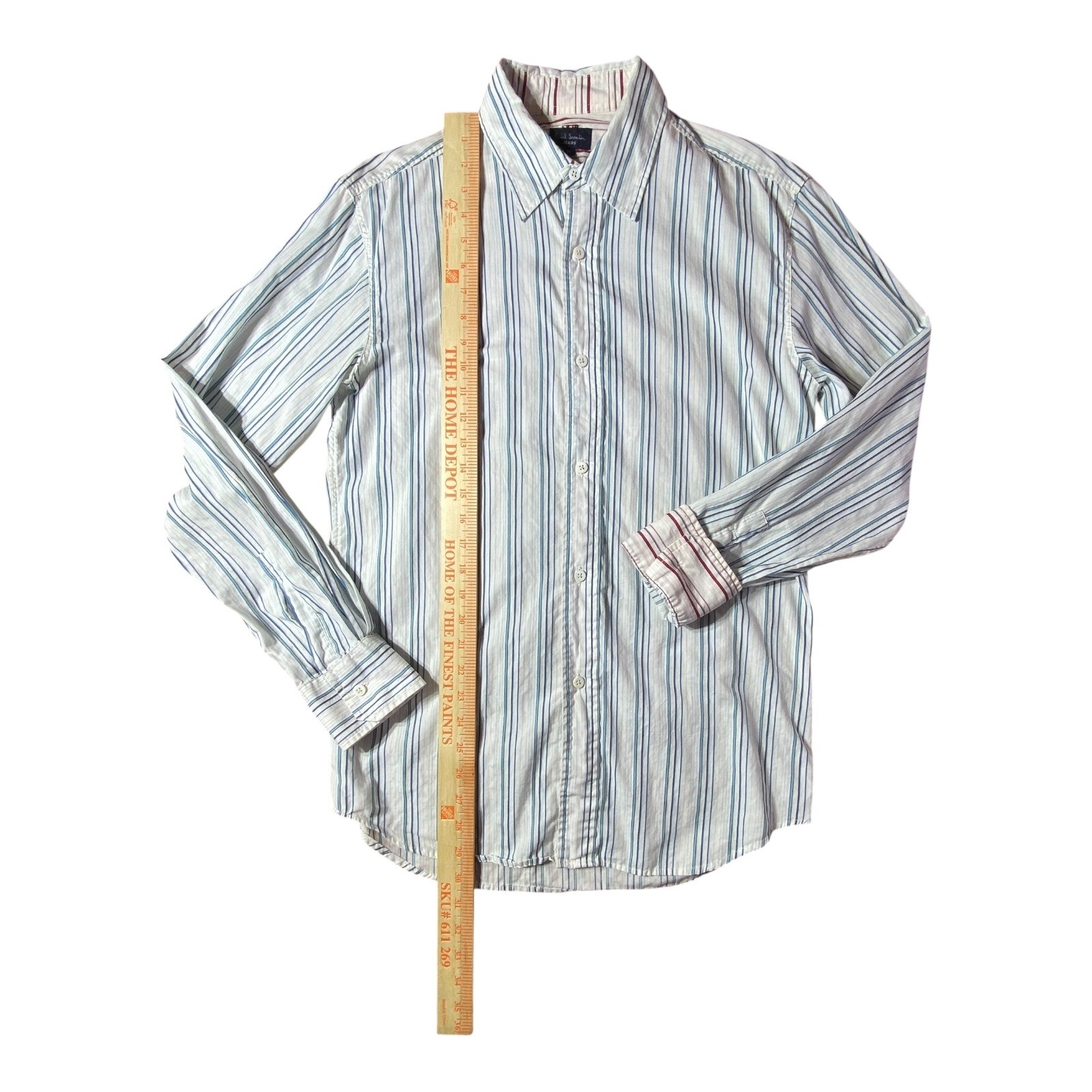 Paul Smith Jeans Shirt Mens Medium Striped Button Up Long Sleeve Casual image 6