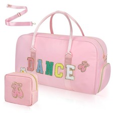 Dance Bag for Girls 2PCS Travel Ballet Bag with Shoes Compartment Chenille Le...