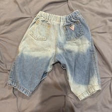 Vintage Guess baby jeans Red logo size 9M light blue Adjustable Waist 9 Mos
