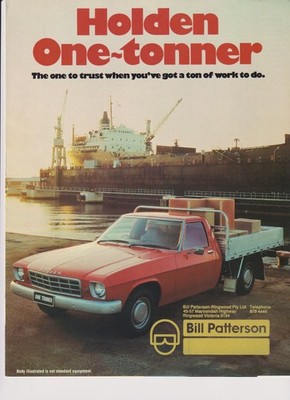 Holden One Tonner (1 Tonner) 1976 Prospekt / Brochure Australia